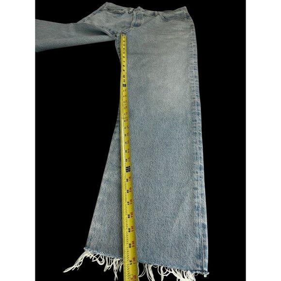 AGOLDE Criss Cross Straight Jeans Size 31 NWOT High Rise Vintage Denim Look - Picture 5 of 12